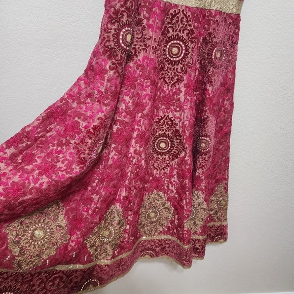 Anthropology Varun Bahl Boho Sequin Embroidered Fit & Flare Dress Size S - Picture 3 of 13